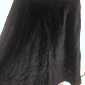 Black velvet skirt
